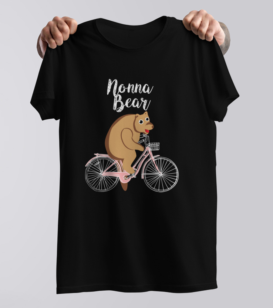 Nonna Bear On A Bicycle For Cyclin T-Shirt