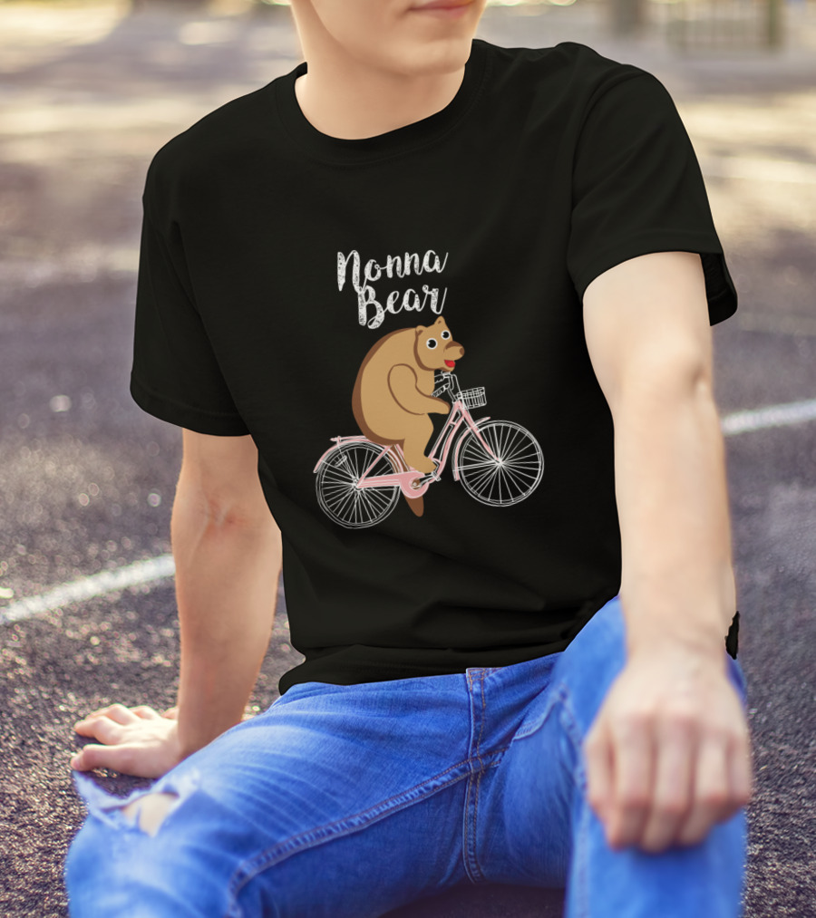 Nonna Bear On A Bicycle For Cyclin T-Shirt