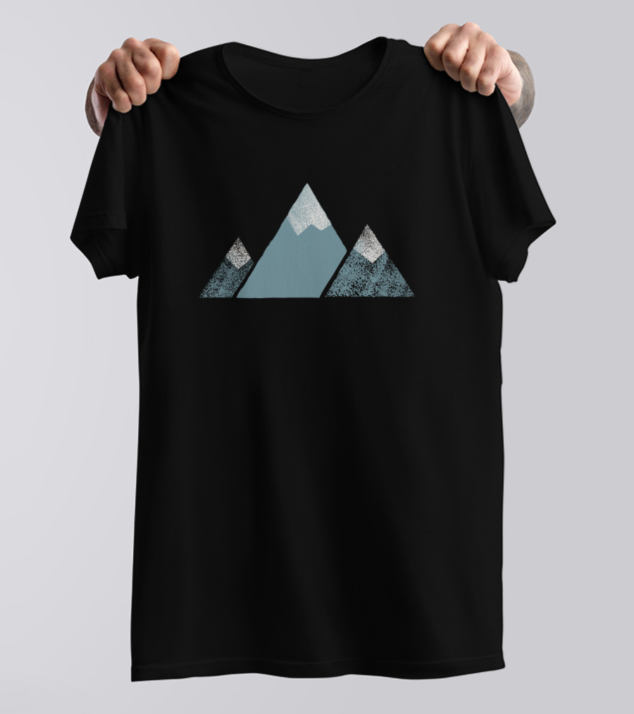 Minimalist Mountain Peaks Geometry T-Shirt