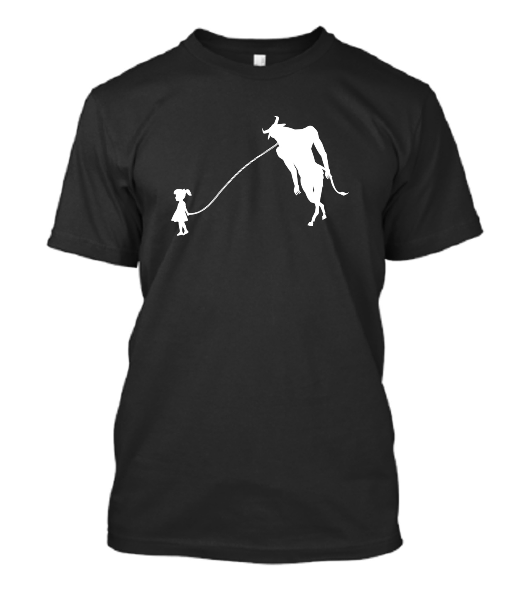Minotaur Walked By Girl Leash T-Shirt