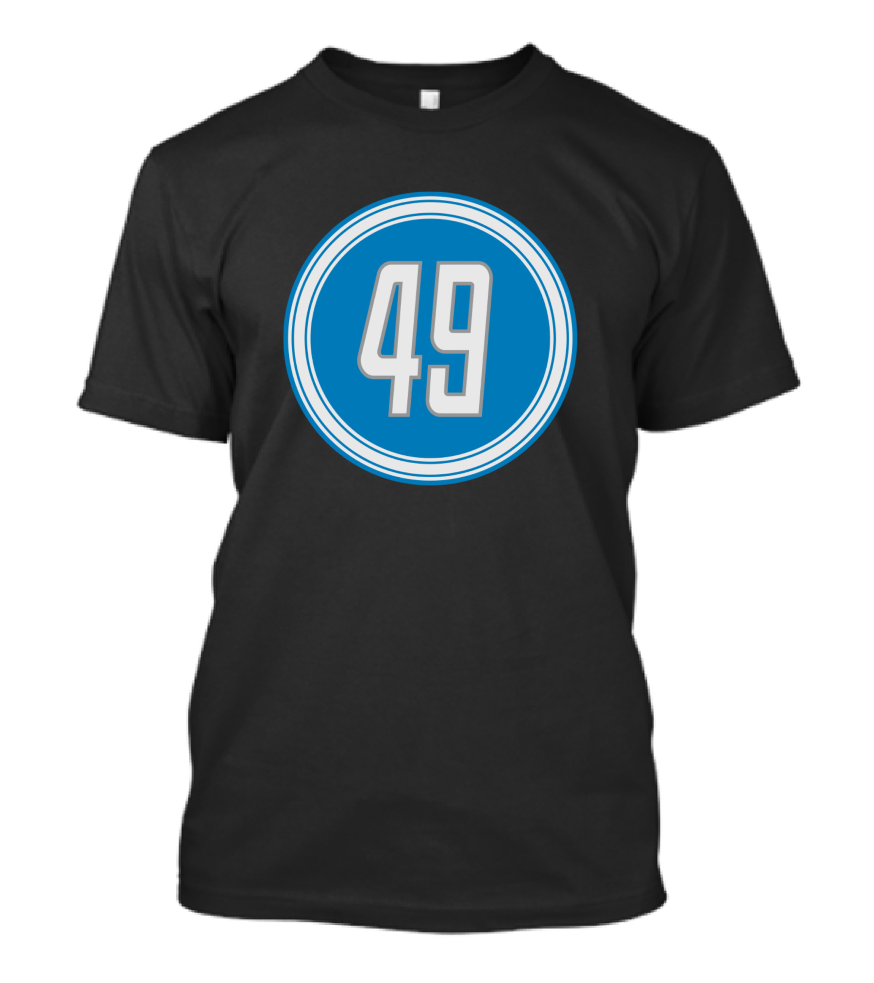Moore 49 Football Jersey Style Blue Circle T-Shirt