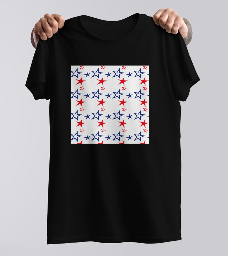 Neck Gaiter America Red White Blue Stars Pattern Face Covering T-Shirt
