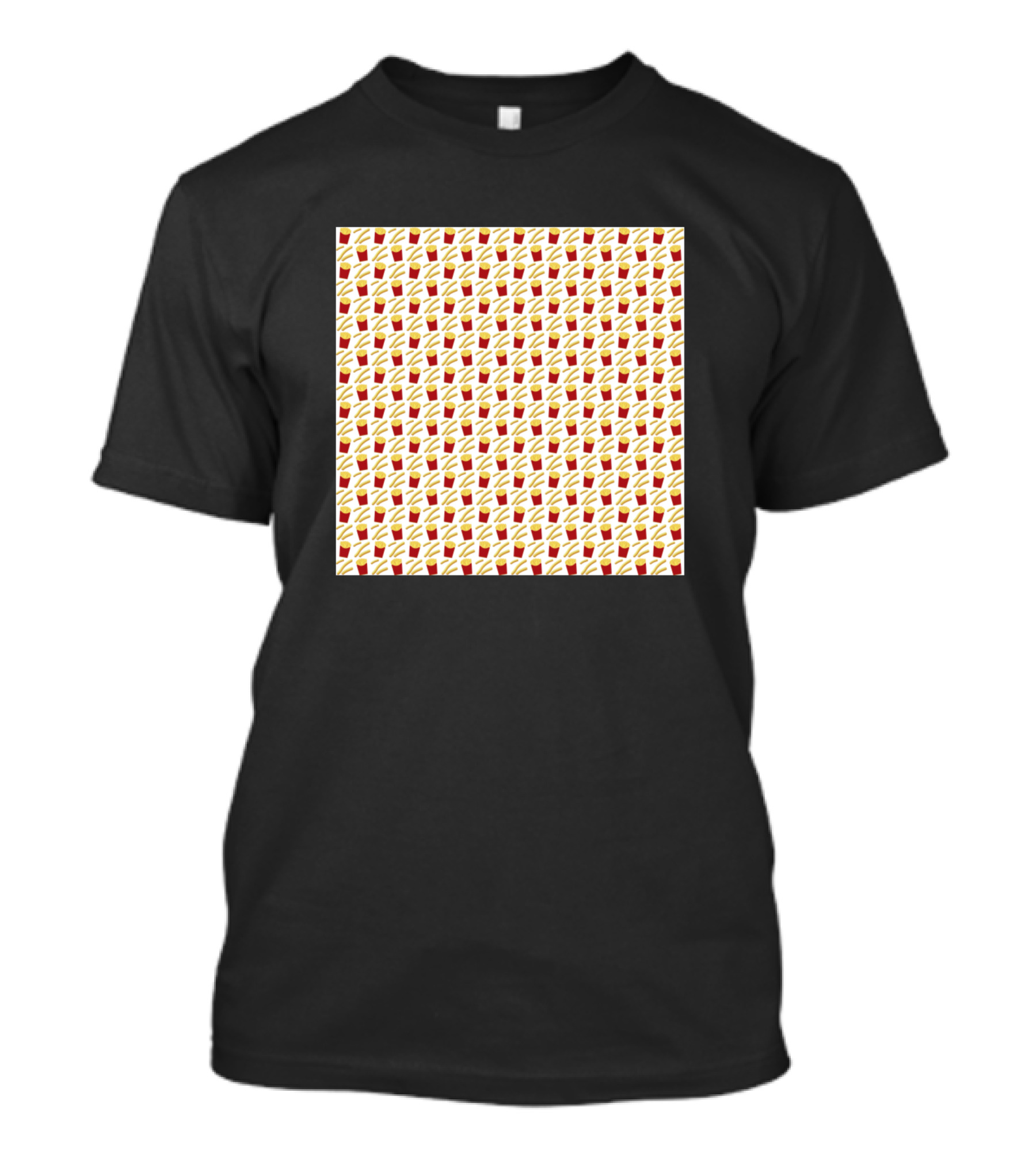Neck Gaiter Repeating French Fries Pattern Gator T-Shirt