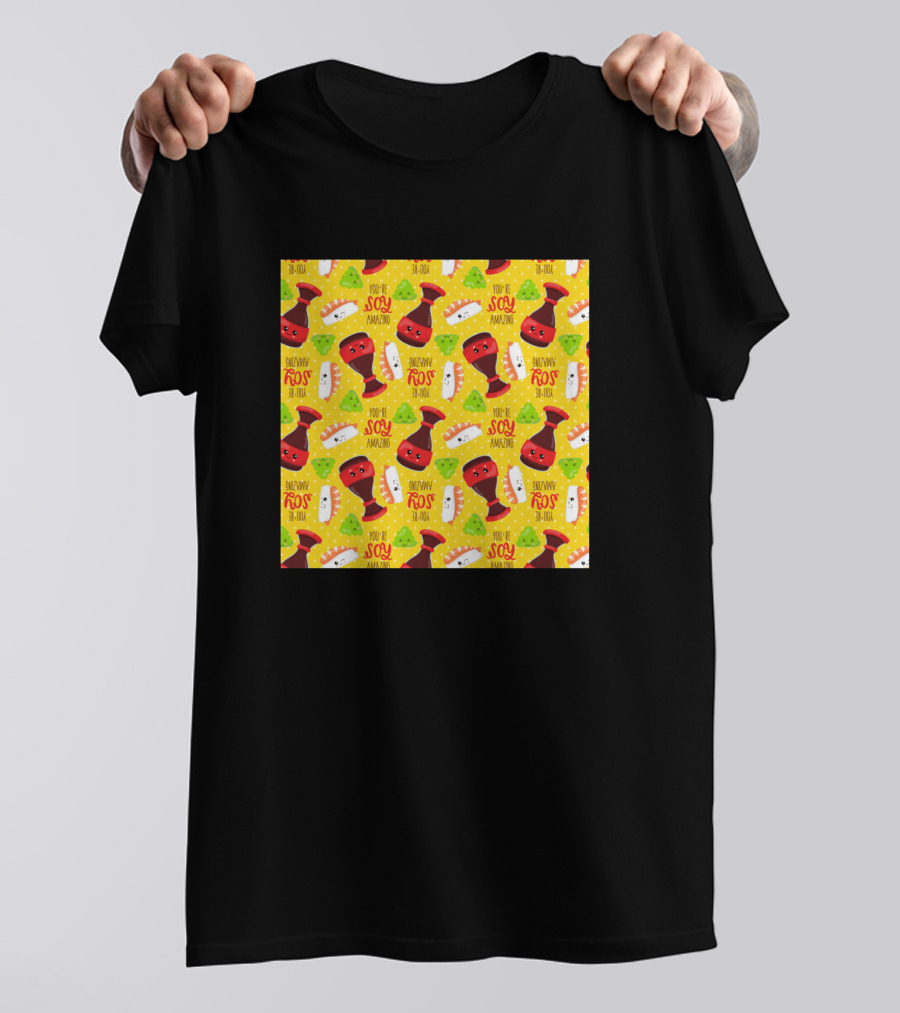 Neck Gaiter Kawaii Nigiri Sushi Soy Sauce You're Soy Amazing T-Shirt