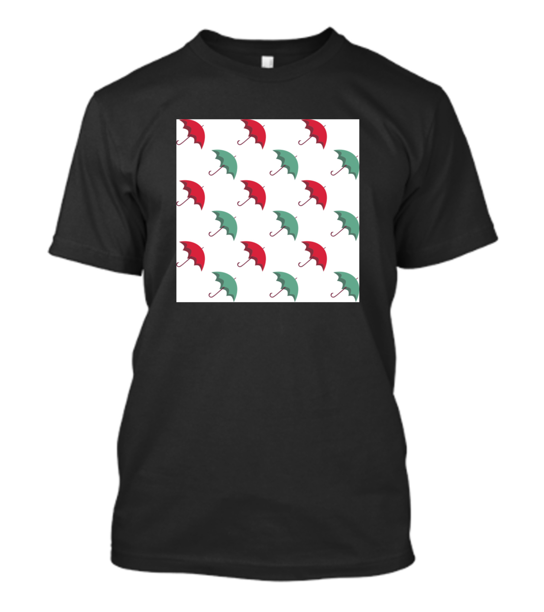 Umbrellas Red And Green Pattern Neck Gaiter T-Shirt