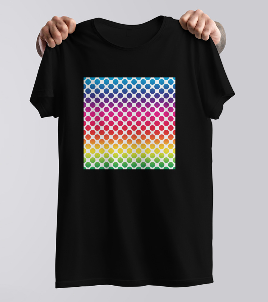 Abstract Rainbow Dots Gradient Neck Gaiter T-Shirt