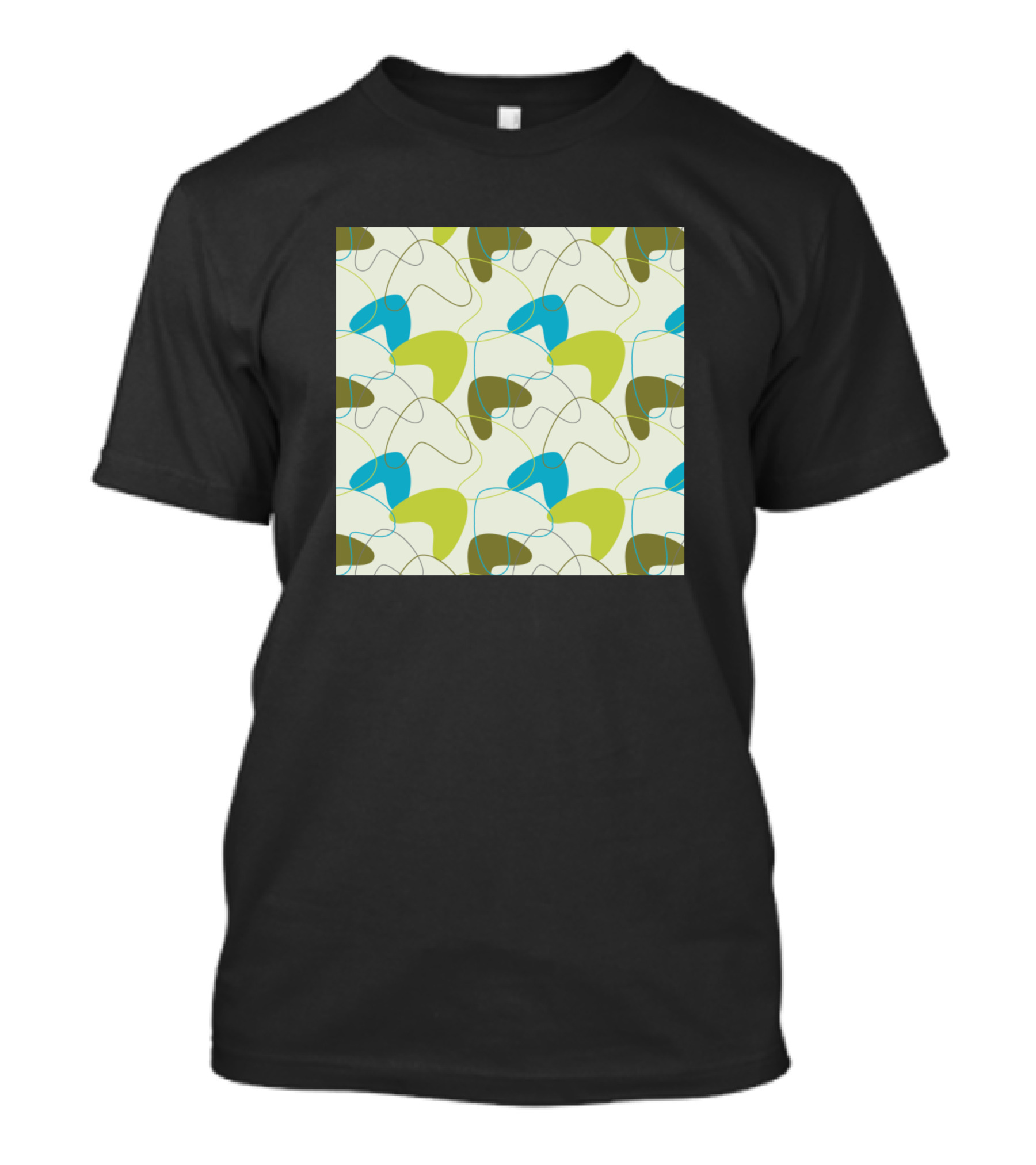 Neck Gator Mid Century Modern Abstract Pattern Mask Bandana T-Shirt