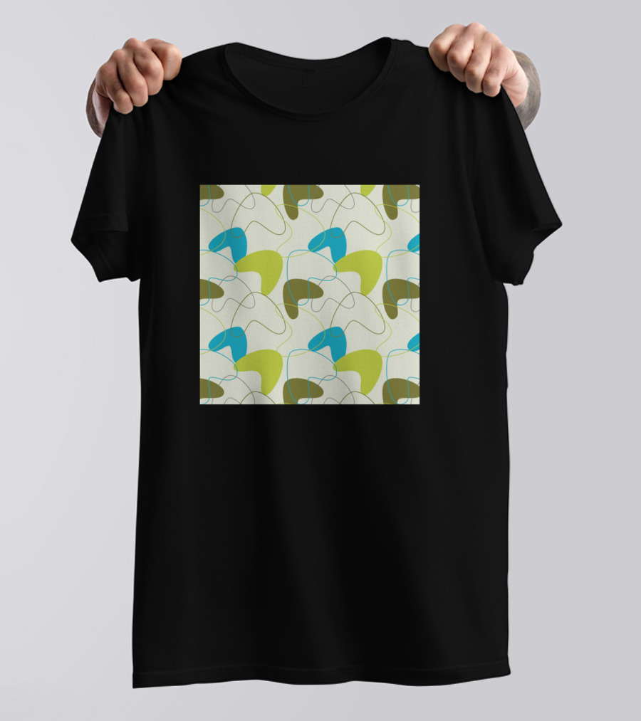 Neck Gator Mid Century Modern Abstract Pattern Mask Bandana T-Shirt