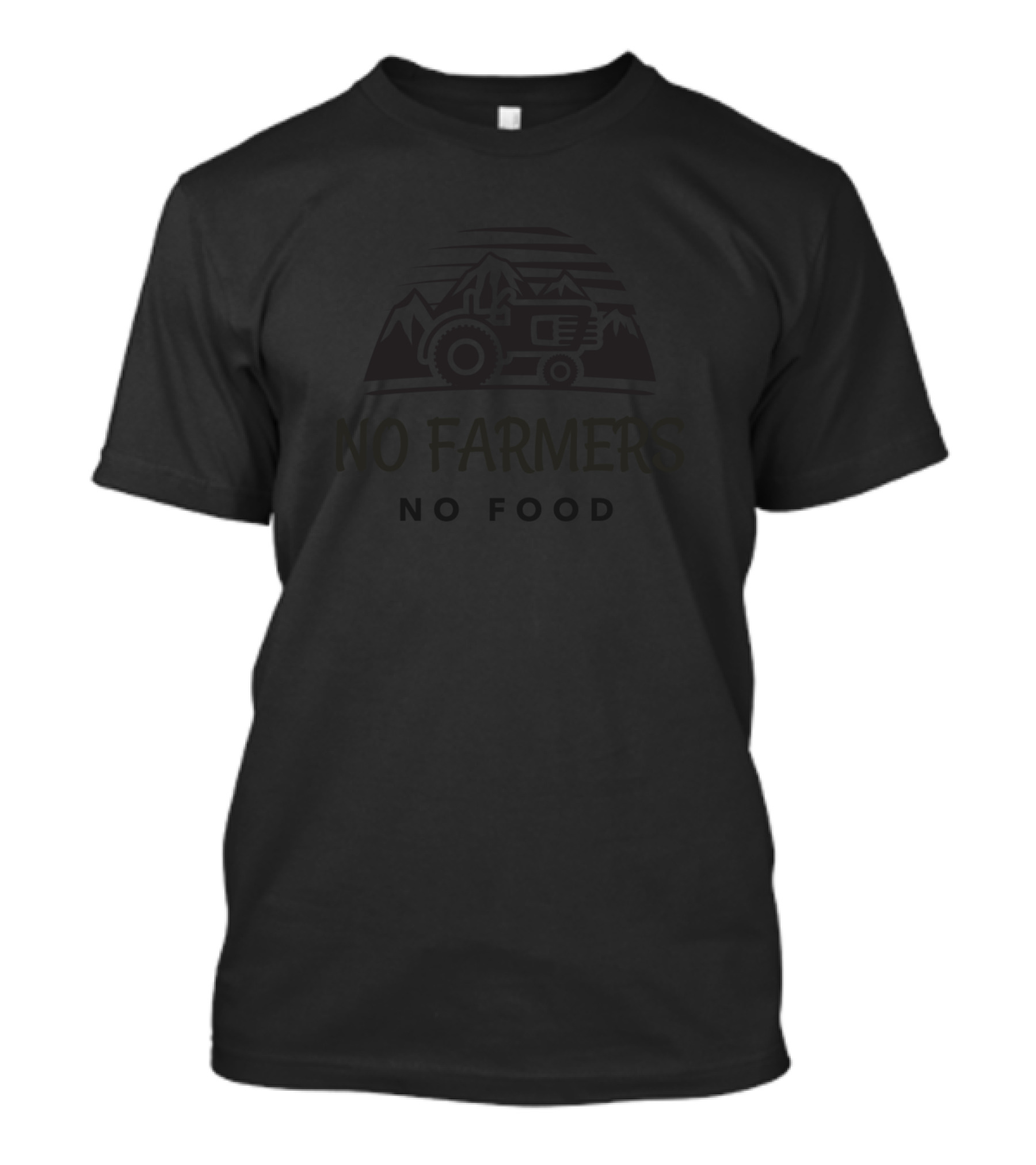 No Farmers No Food Tractor Farm Fields T-Shirt
