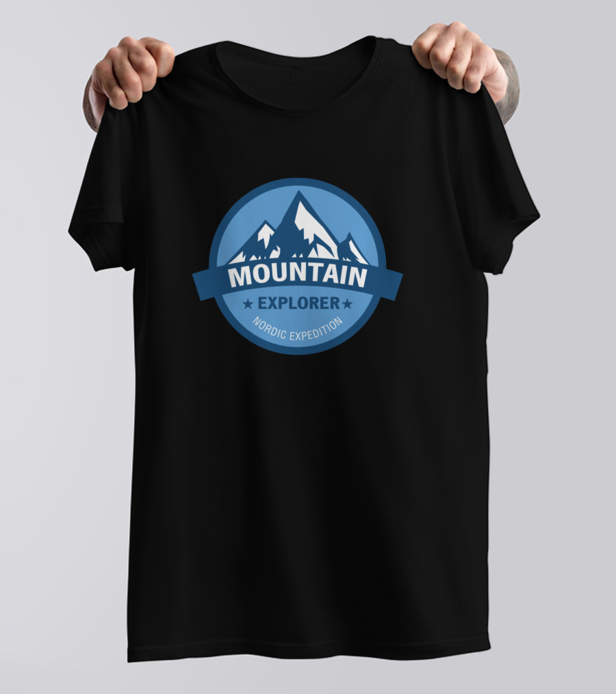 Mountain Explorer Nordic Expedition Adventure Badge T-Shirt