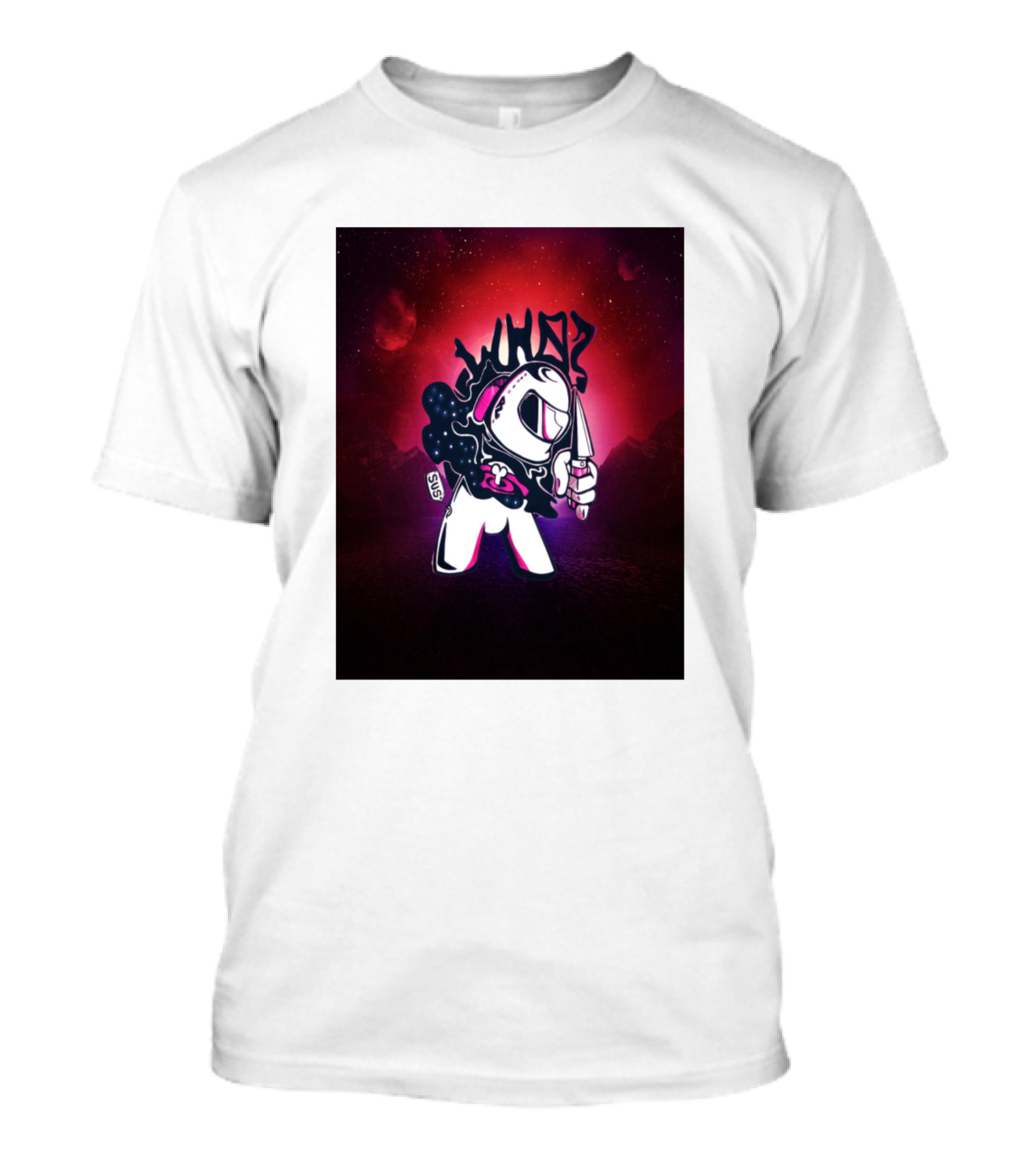 Owner Among Us Style Character With Space Background T-Shirt