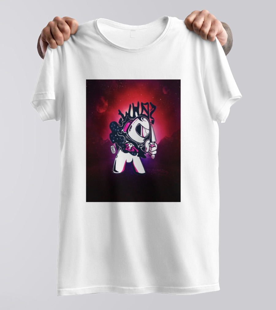 Owner Among Us Style Character With Space Background T-Shirt