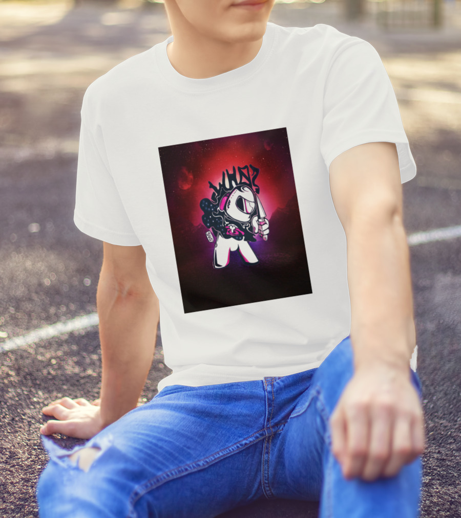 Owner Among Us Style Character With Space Background T-Shirt