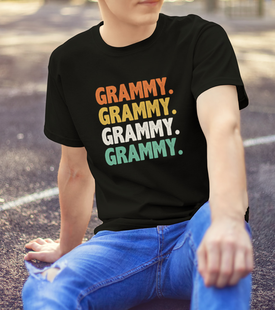 GRAMMY GRAMMY GRAMMY GRAMMY Retro Multicolor T-Shirt
