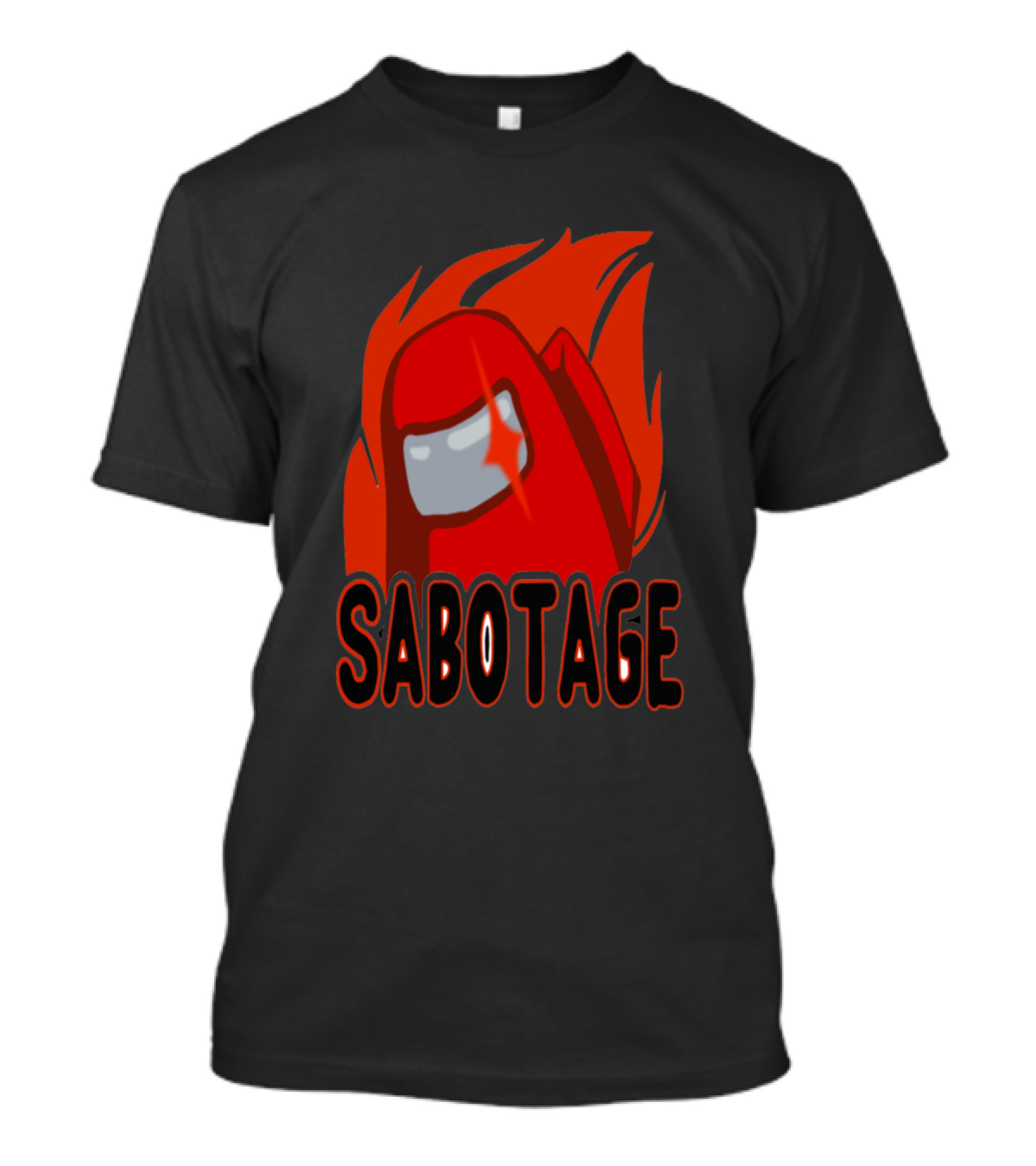 Sabotage Red Crewmate Flame T-Shirt