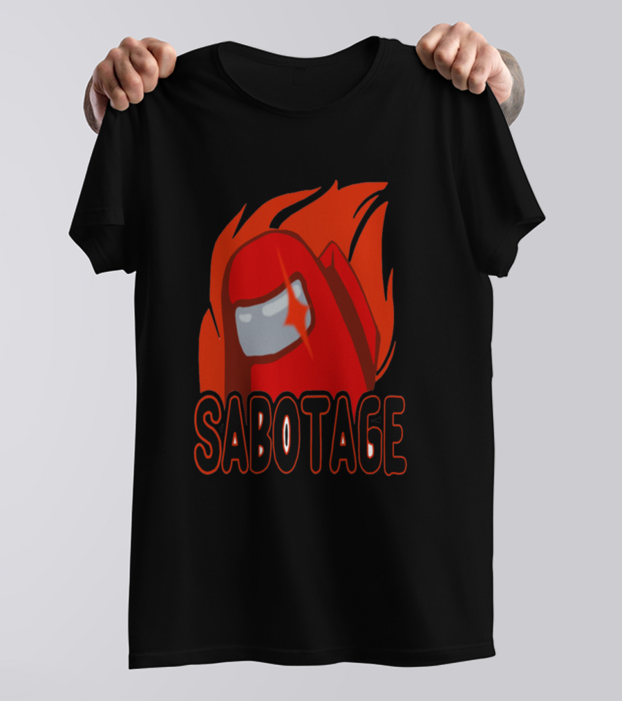 Sabotage Red Crewmate Flame T-Shirt