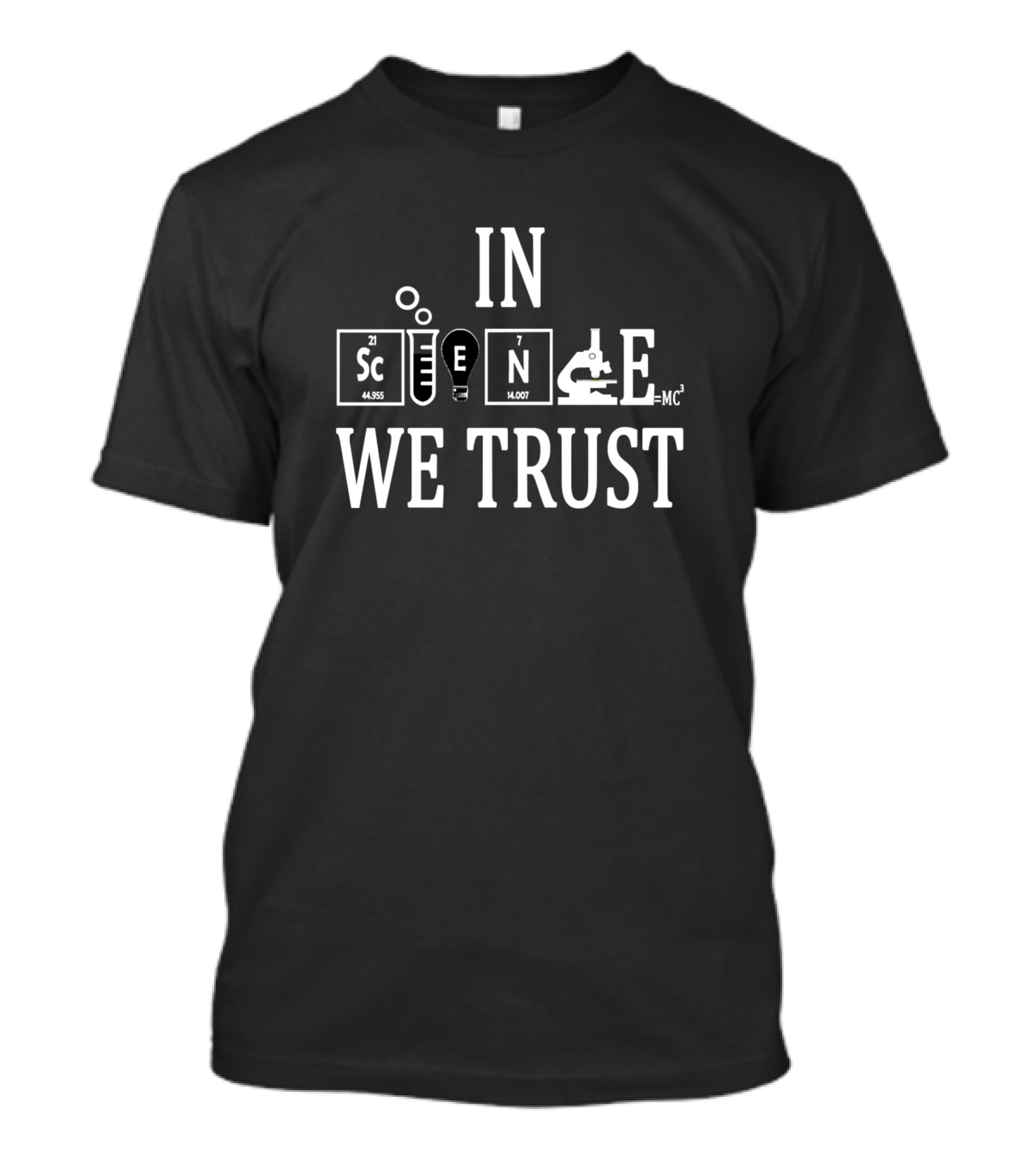 In Science We Trust Elements Microscope Equation T-Shirt