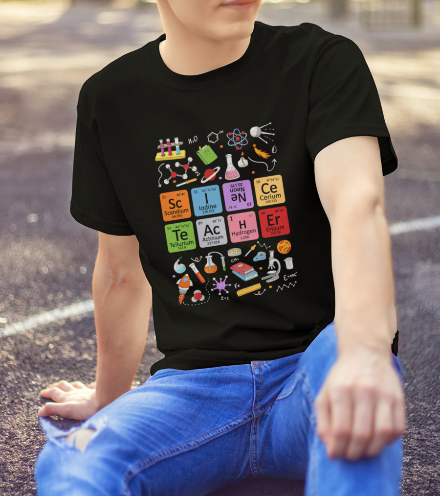 Science Teacher Periodic Table Fiction Chemistry Elements T-Shirt
