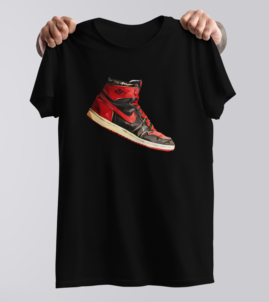 Senaker Legends Air Jordan Retro High Sneaker Geometric T-Shirt