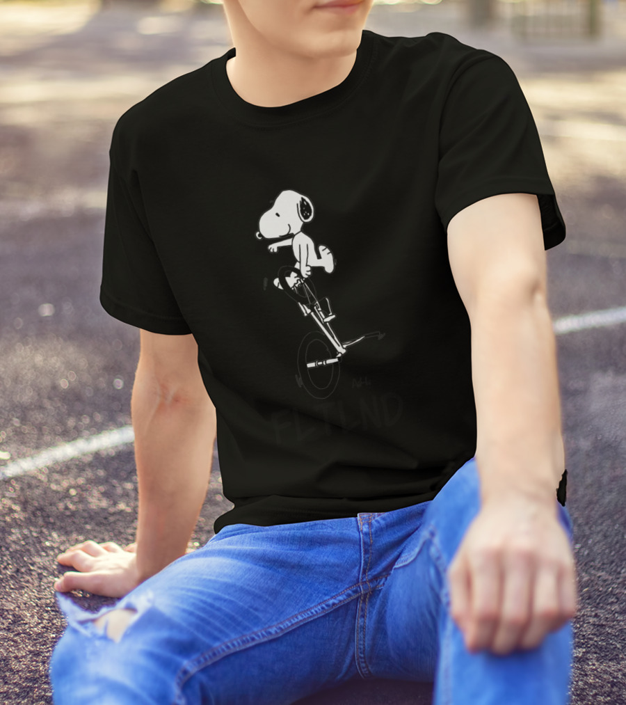 Snoopy BMX Flatland FLTLND Balancing Act T-Shirt