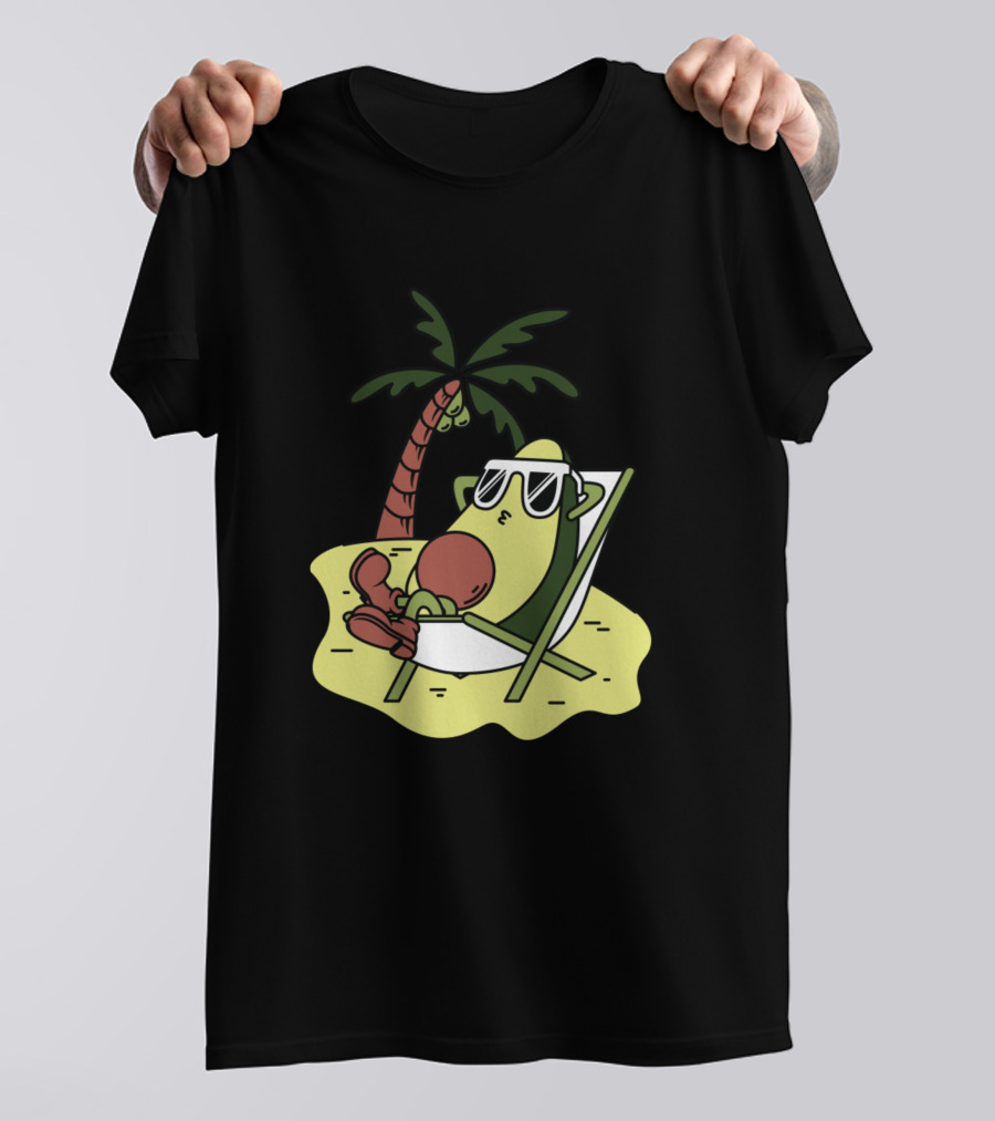 The Avokados Beach Relaxation With Sunglasses And Palm Tree T-Shirt