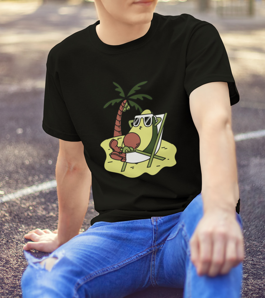 The Avokados Beach Relaxation With Sunglasses And Palm Tree T-Shirt