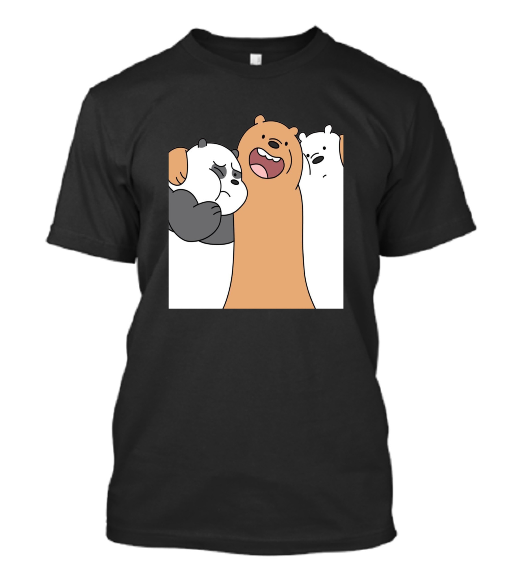 We Bare Bears Grizzly Panda Ice Bear Trio Hug T-Shirt