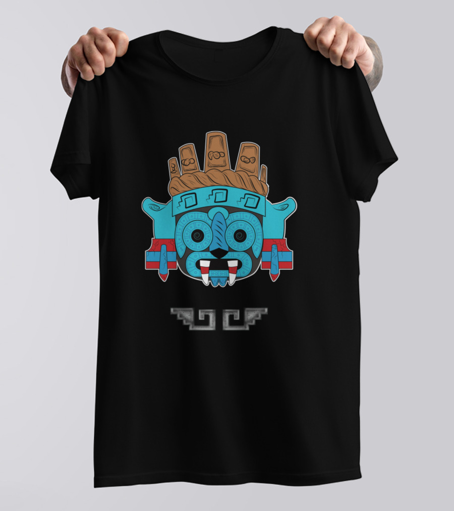 Tlaloc Aztec Rain God Symbol Mask T-Shirt