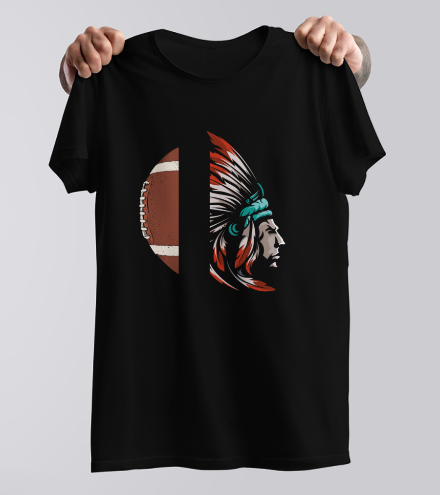 Warriors Football Helmet And Ball T-Shirt