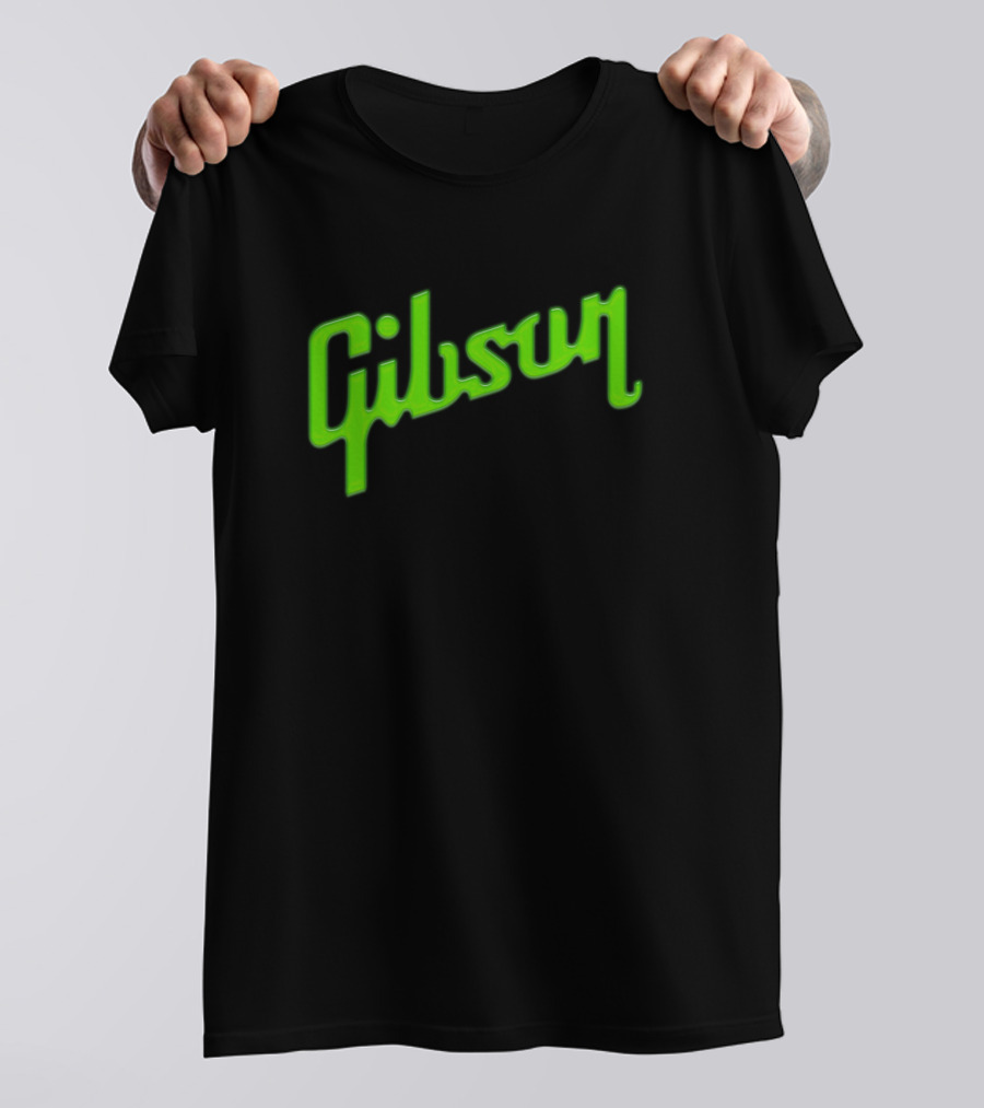 Gibson Guitars Neon Green Wood T-Shirt