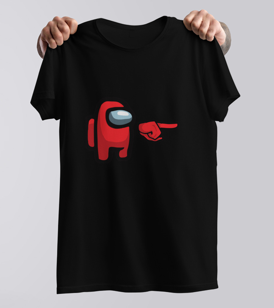 You Look Sus Red Character Pointing Finger Among Us Impostor T-Shirt