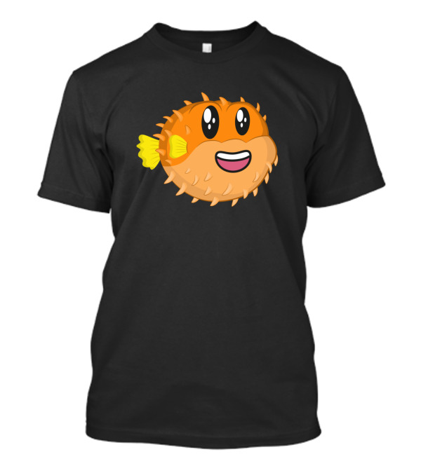 Puffer Fish Smiling Cartoon T-Shirt