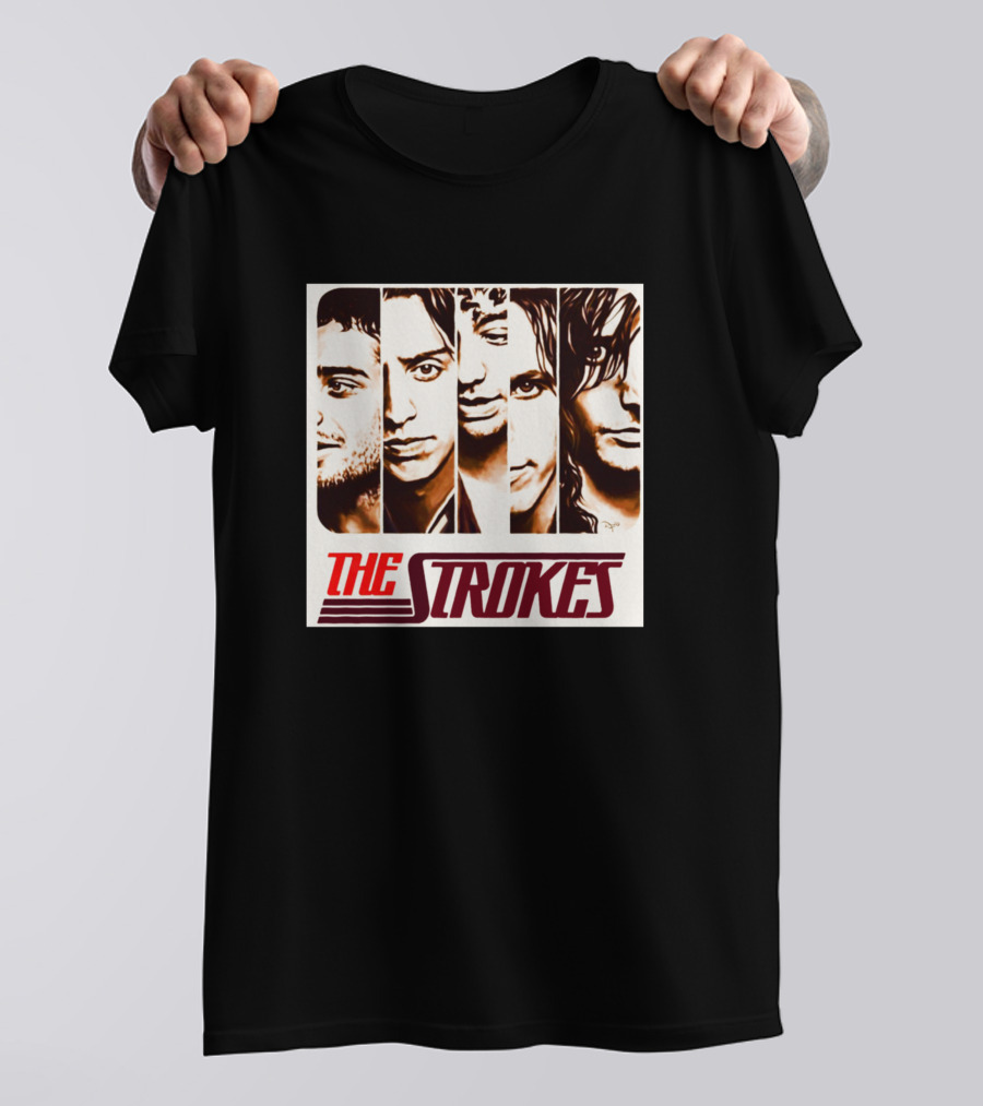 The Strokes Band Portrait Faces Essential T-Shirt