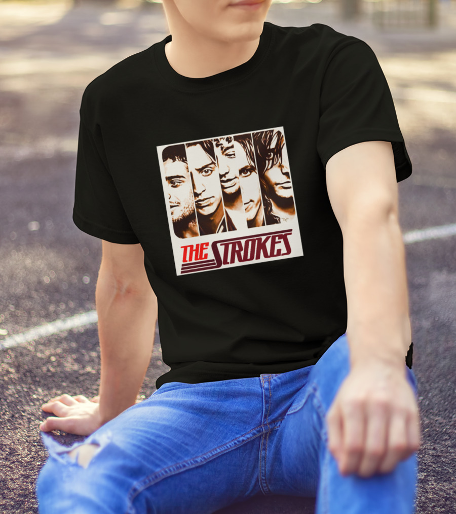 The Strokes Band Portrait Faces Essential T-Shirt