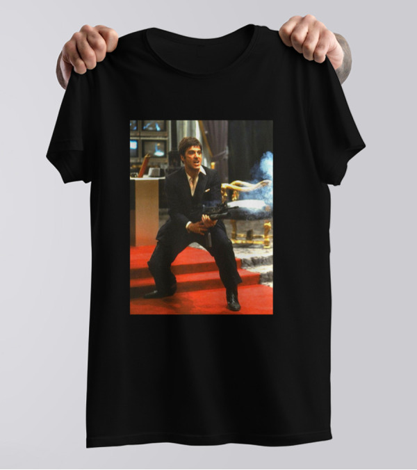 Tony Mobster Gangster Iconic 80s Movie Scene Fans T-Shirt