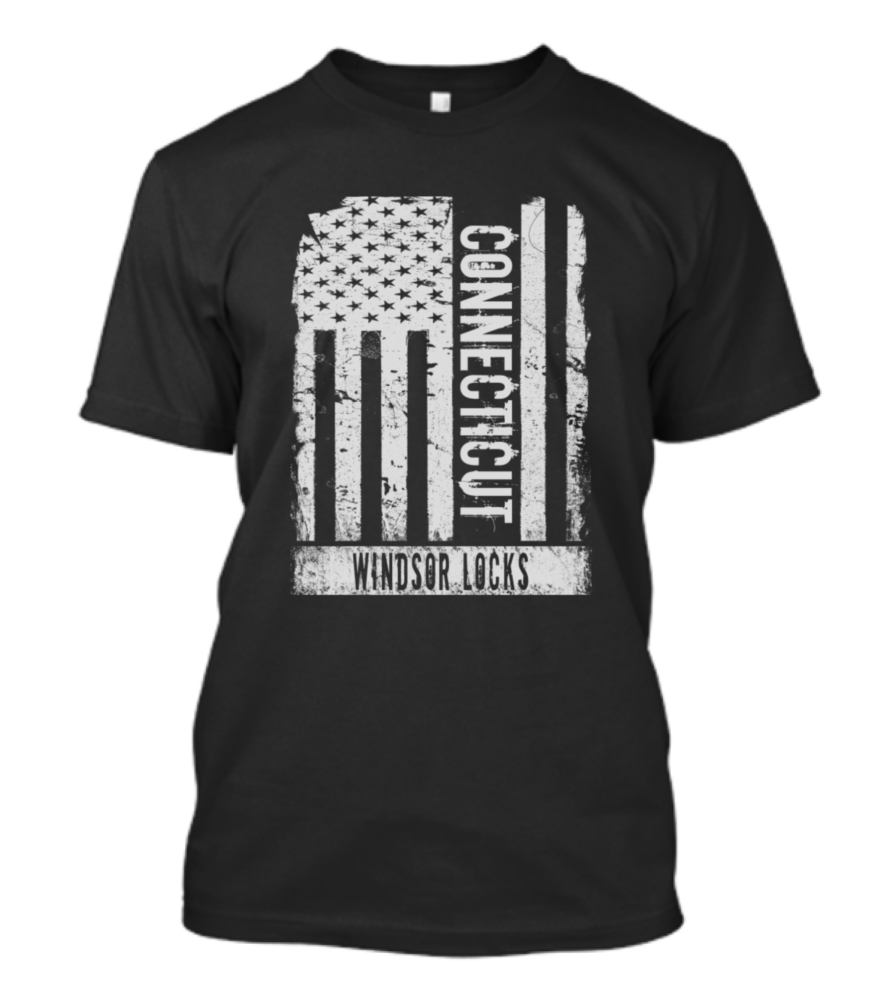 Connecticut Windsor Locks American Flag T-Shirt