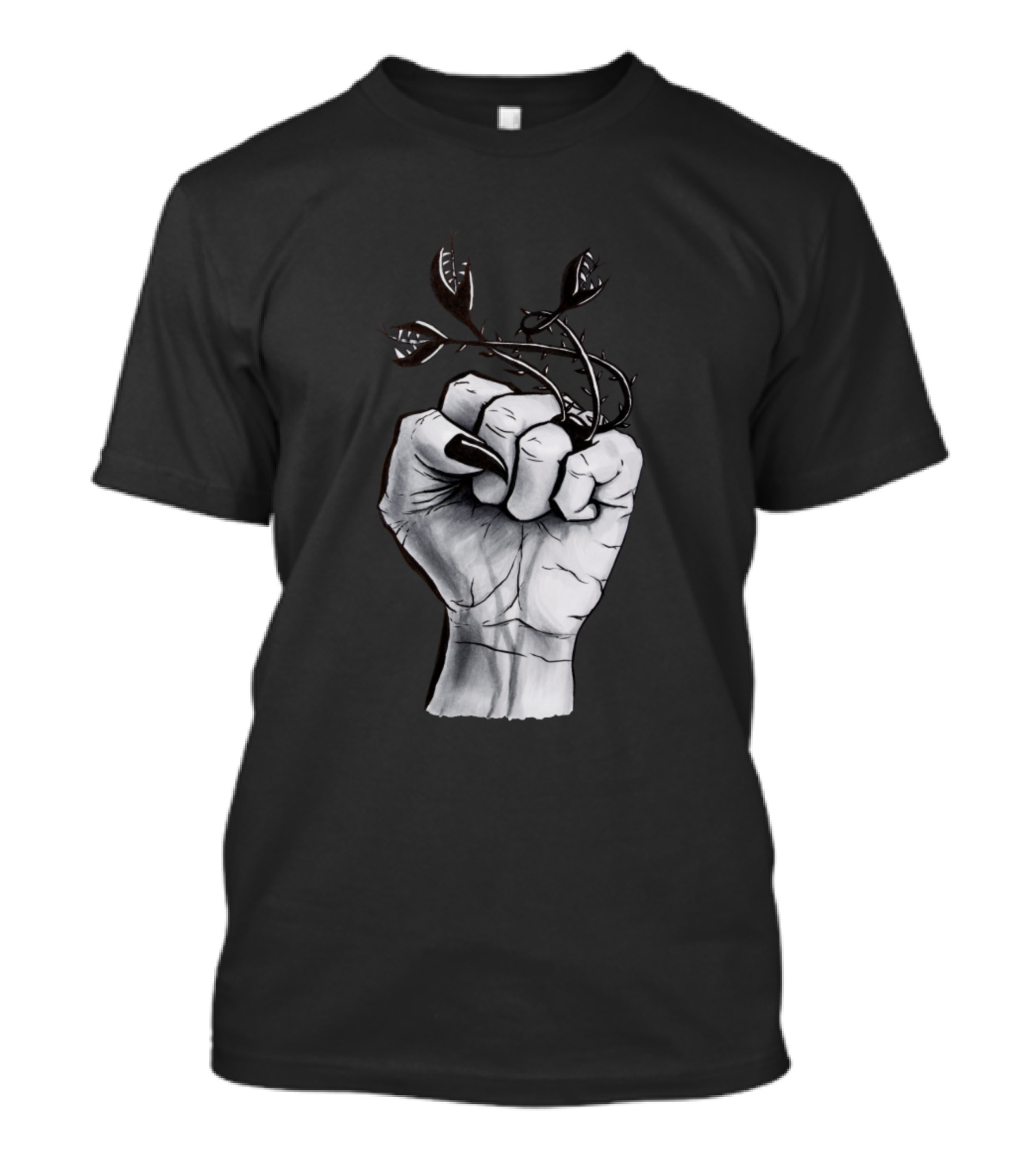 Witchy Hand With Black Nails And Twisting Vines T-Shirt