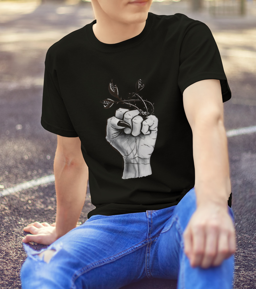 Witchy Hand With Black Nails And Twisting Vines T-Shirt