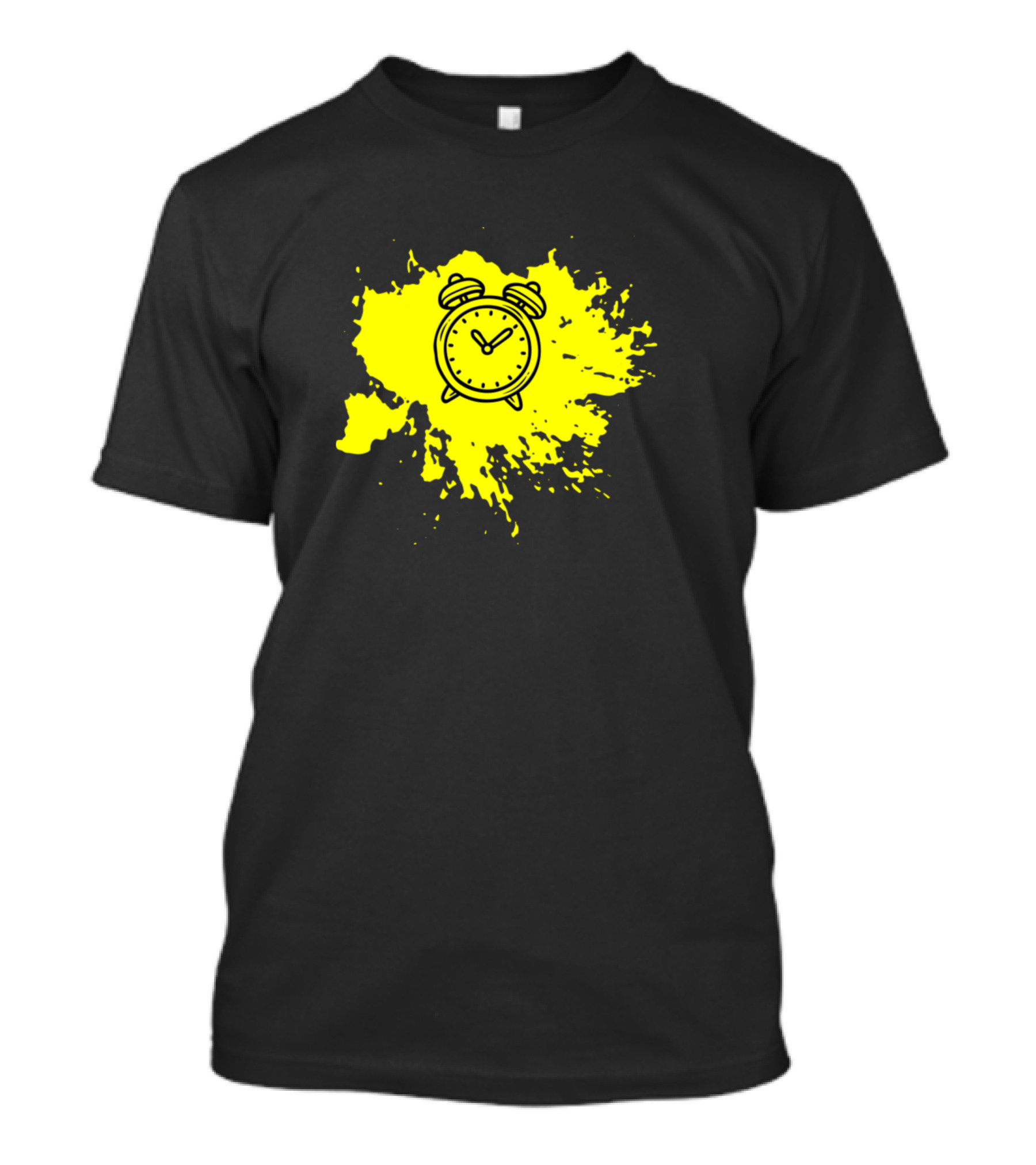 Zero O At Night Yellow Clock Splash T-Shirt