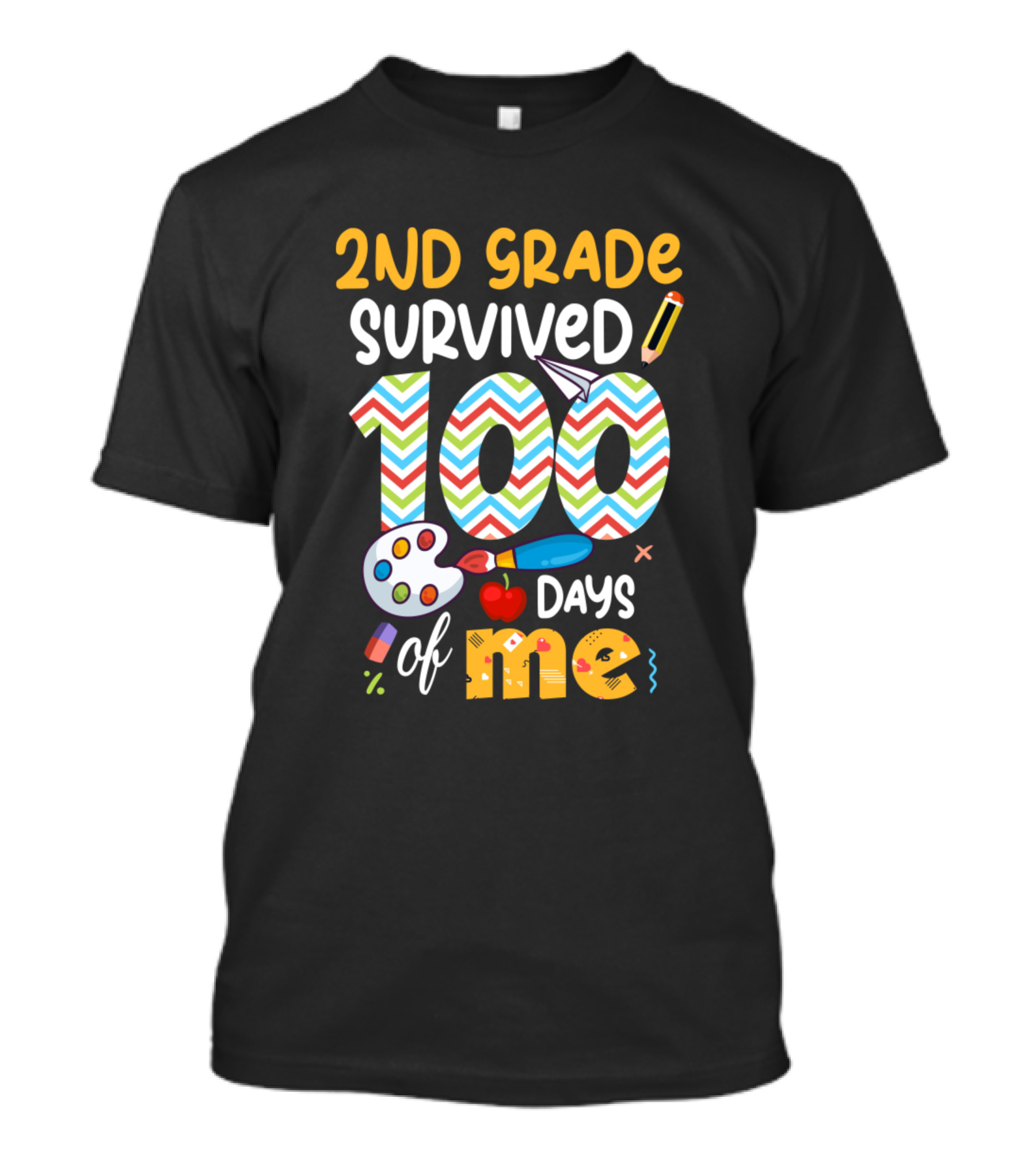 2nd Grade Survived 100 Days Of Me School 100th Day T-Shirt