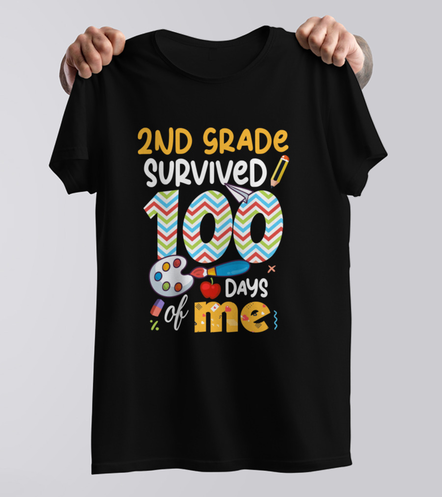 2nd Grade Survived 100 Days Of Me School 100th Day T-Shirt