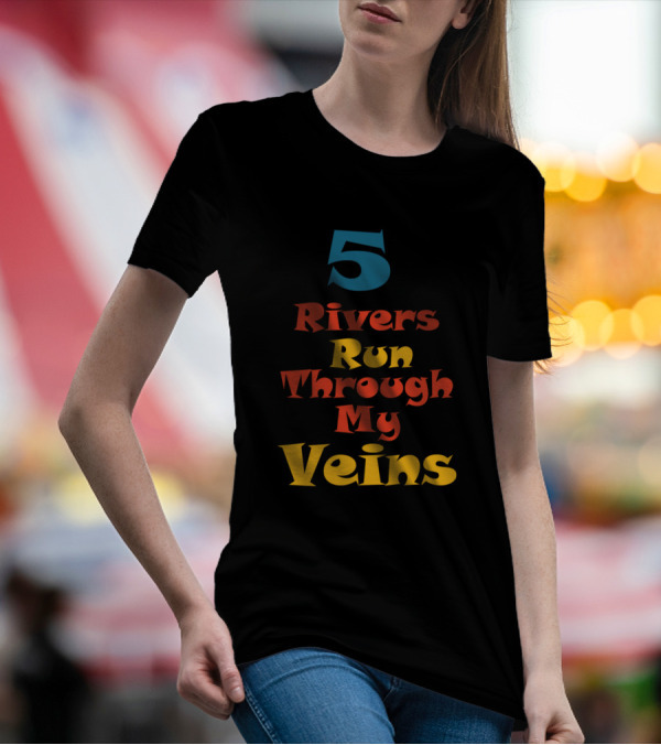 5 Rivers Run Through My Veins Punjab T-Shirt