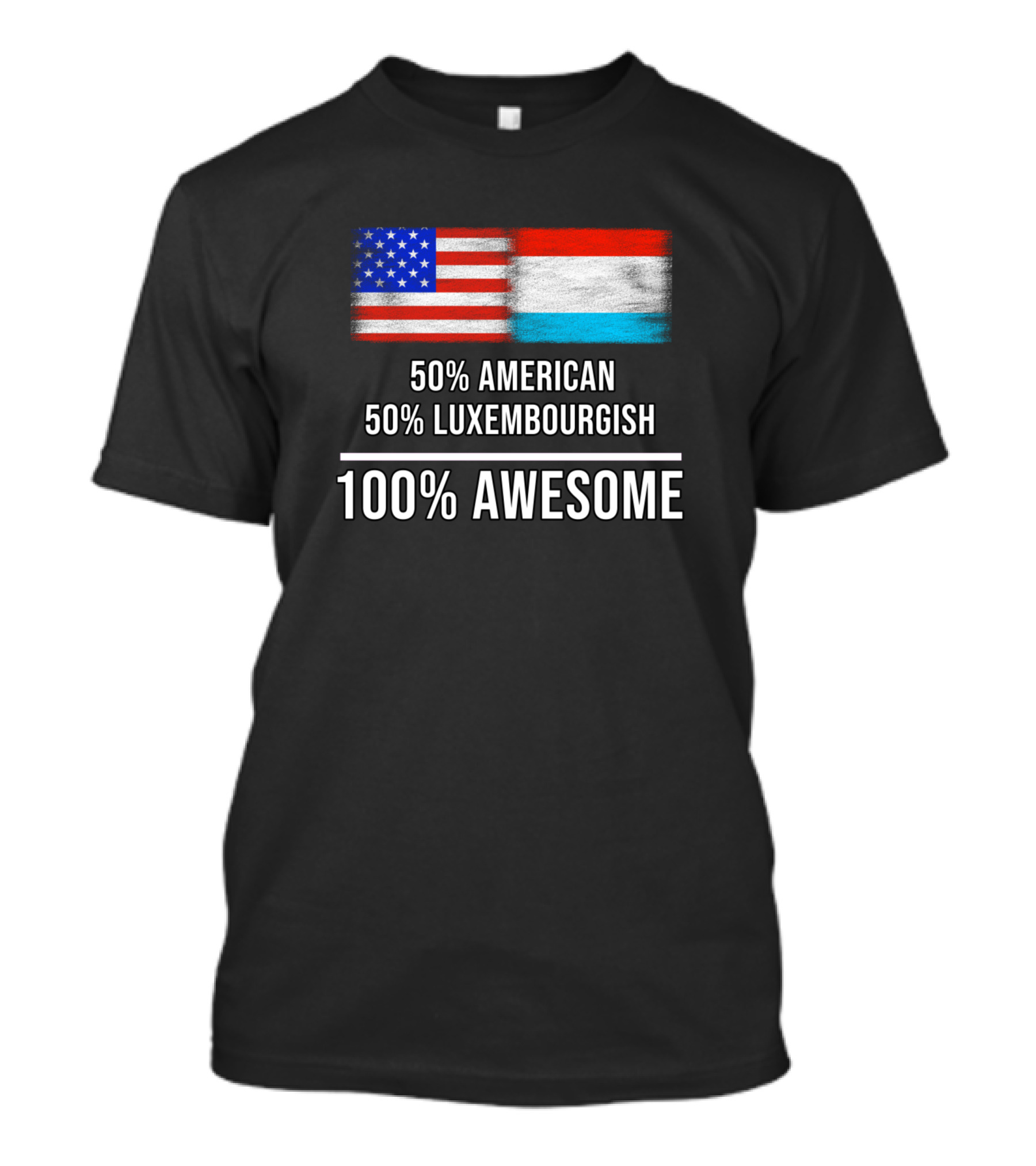 50 American 50 Luxembourgish 100 Awesome USA Luxembourg Flags T-Shirt
