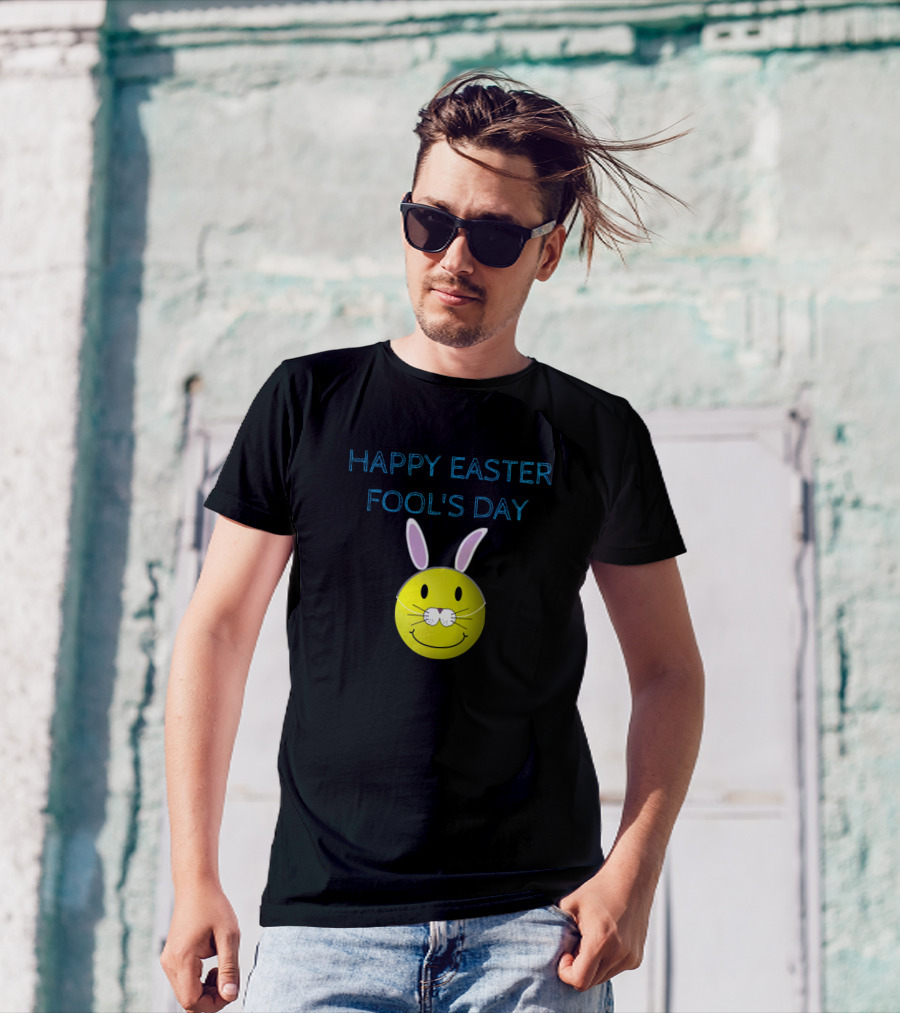 Happy Easter Fool's Day Smiley Bunny Prank T-Shirt