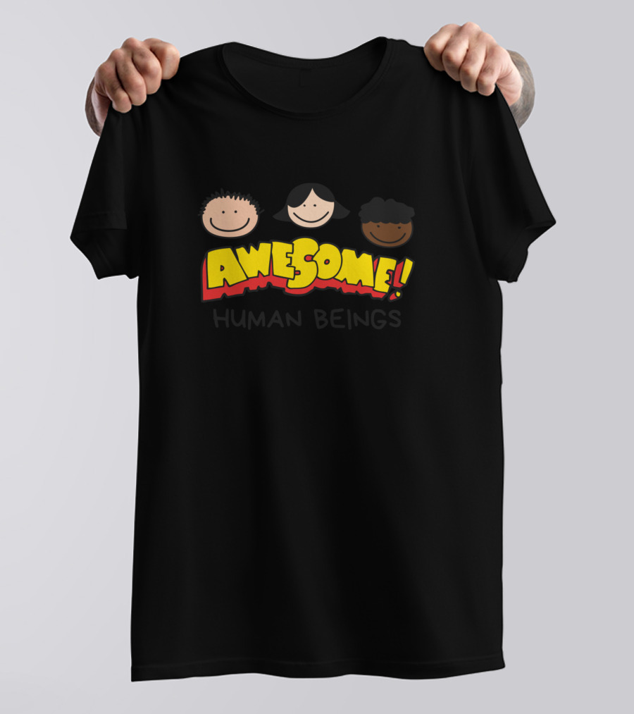 AWESOME Human Beings Trio Faces T-Shirt
