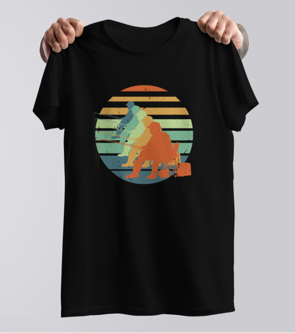 Retro Vintage Bait Fishing Lover Colorful Fisherman T-Shirt