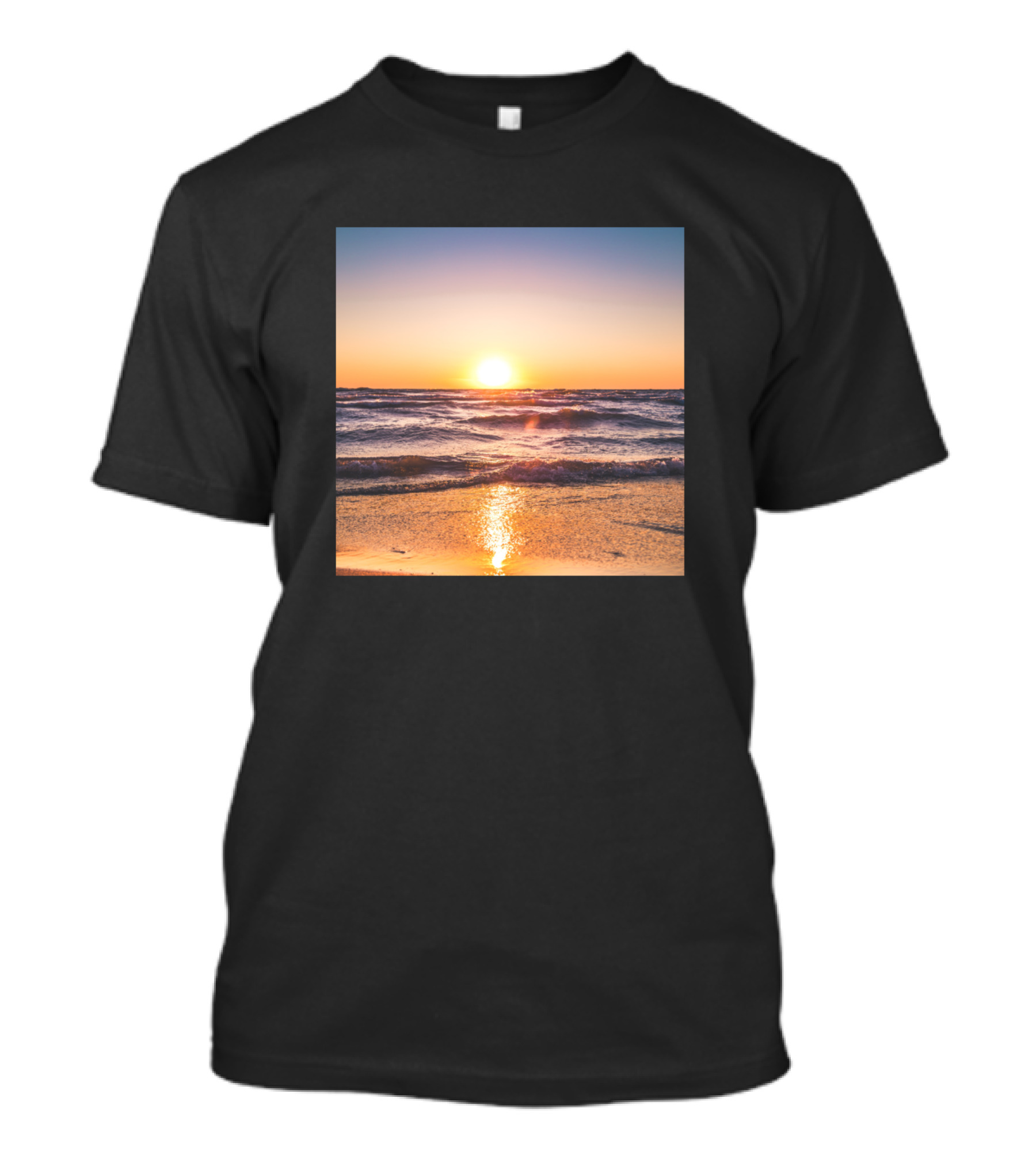 Beautiful Sunrise With View On The Beach I Love Ocean Waves Sunlight T-Shirt