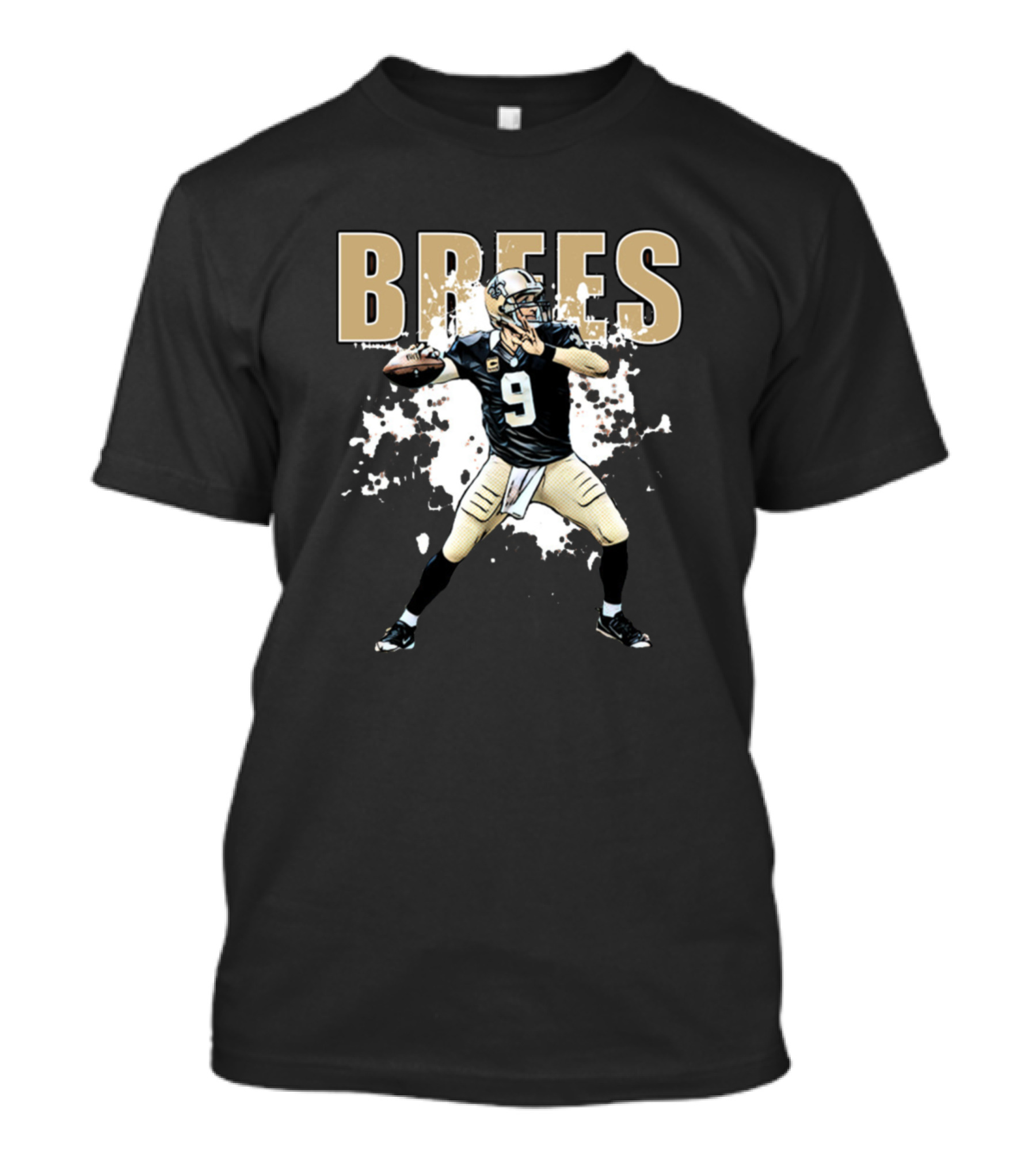 Brees Quarterback Number 9 Football Player T-Shirt