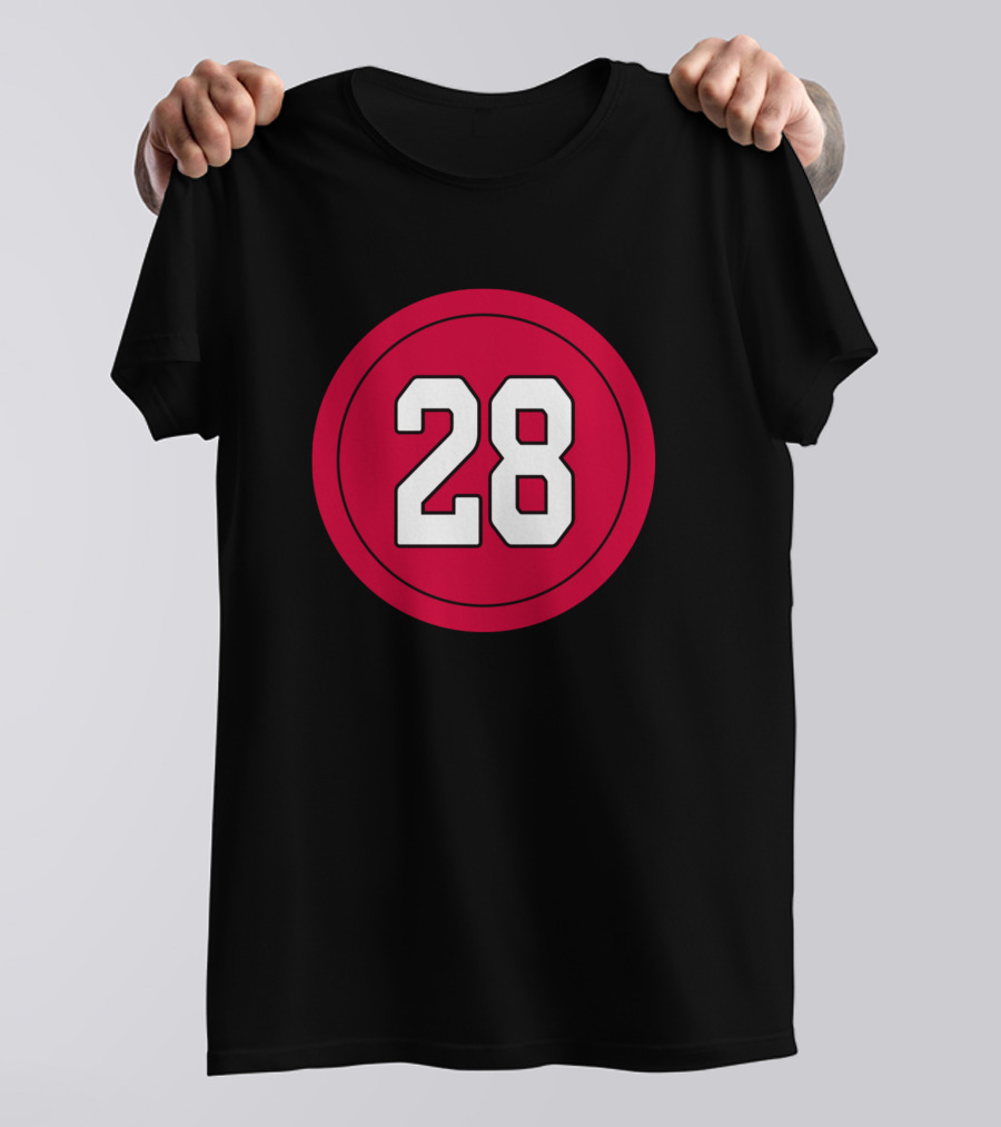 Charles Washington 28 Red Circle T-Shirt