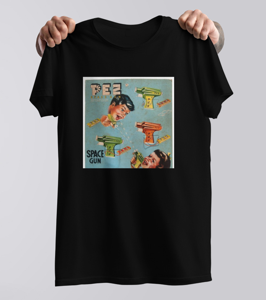 PEZ Space Gun Classic Retro Video Game T-Shirt